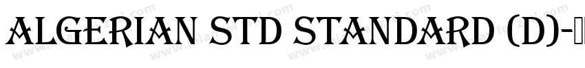 Algerian Std Standard (D)字体转换